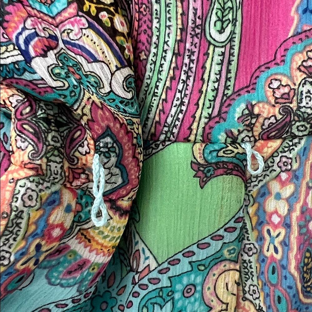 Tommy Hilfiger Paisley Midi Dress Size 4 Boho Resort Anthropologie Style NWT - Picture 10 of 11